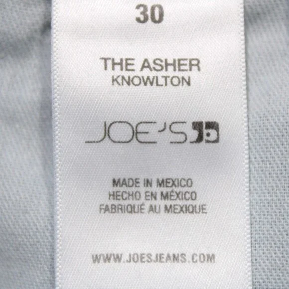 Joe's Jeans NWT Denim Jeans Size 30 US The Asher In Blue Cotton Blend